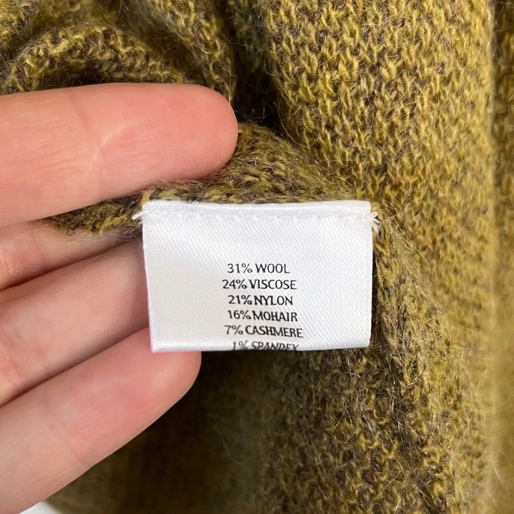 Eileen Fisher Open Front Cardigan Sweater Size PL Wool Mohair Cashmere blend - Picture 9 of 10